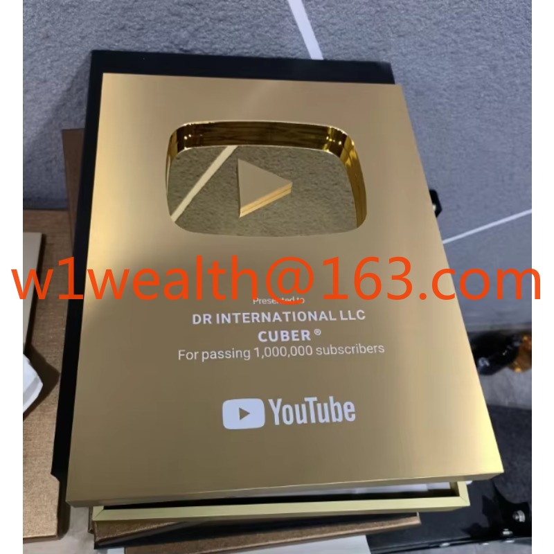 Esports Gaming Trophy - Prêmio Play Button, Placas de Alumínio