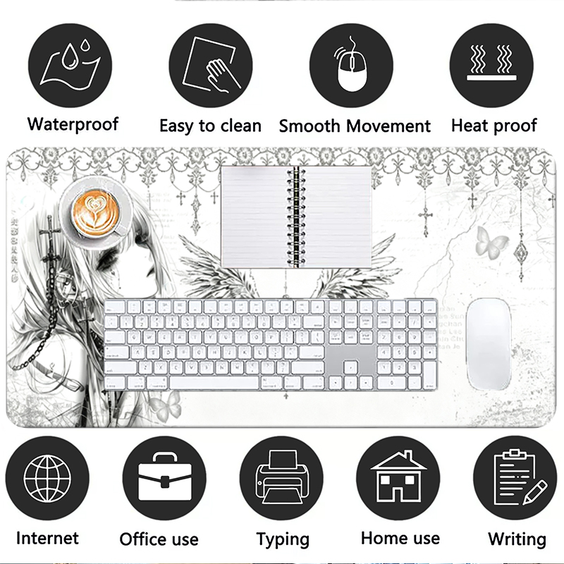Mousepad de Couro Preto e Bran - Esports Gaming Keyboard avaliação e preço